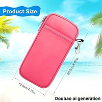 Étui rigide pour lunettes de soleil en néoprène rectangulaire, pochette portable pour lunettes, étanche et résistante aux chutes, avec fermeture éclair, pour lunettes de soleil de 10 pouces et plus