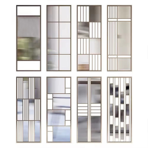 Separadores DE PANTALLA DE PRIVACIDAD DE <span class=keywords><strong>Metal</strong></span> de partición de acero inoxidable para oficinas de comedor de los Emiratos Árabes Unidos áreas de trabajo Panel de divisores de restaurante de vidrio - Product Image 4