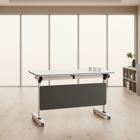 Meubles de formation pliables pour bureau, table pliante portable réglable avec roulettes, bureau et chaises pliables pour réunions et ordinateurs portables