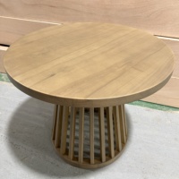 Table d'appoint ronde en bois massif, table basse commerciale, table à cocktails pour bar, pub, club, restaurant, café, hôtel, salon, bistrot