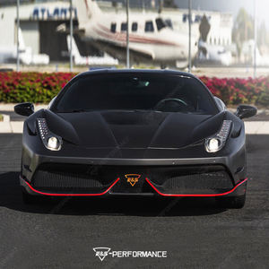 Kit carrosserie de super voiture style M pour <span class=keywords><strong>Ferrari</strong></span> 458, pare-chocs avant modifié, capot, jupes latérales, garde-boue, kit carrosserie - Product Image 2