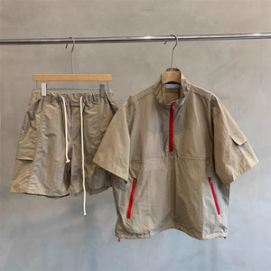 ชุดกีฬาผู้<span class=keywords><strong>ชาย</strong></span>ลำลอง หล่อเท่ คอปกตั้ง <span class=keywords><strong>กางเกง</strong></span><span class=keywords><strong>ขา</strong></span><span class=keywords><strong>สั้น</strong></span>ทำงาน ไซส์ใหญ่ - Product Image 4