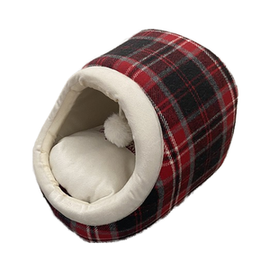 Modernes Weihnachts fenster Checker Plüsch-Haustier bett Große Katzen hunde höhle mit abnehmbarem Merkmal Hunde bett im klassischen Stil - Product Image 1