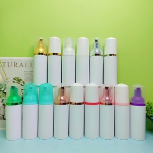 <b>Empty</b> Gold Top Hand Mousse Foaming 30ml 40ml 60ml White Soap Dispenser Face Lash Eyelash Wash Cleanser Foam Pump <b>Bottle</b> - Product Image 6