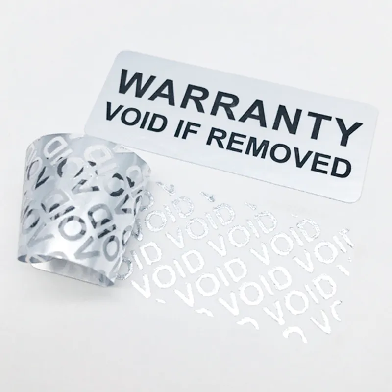 Custom Printing Self Adhesive Waterproof Security Void Fill Label Waterproof Cool Sticker Paper Seal Warranty Sticker Void Label