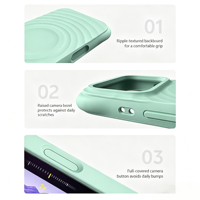 Coque de téléphone magnétique 3D en silicone liquide TENOVA Factory, design personnalisé OEM ODM, antichoc pour iPhone 17 Pro Max