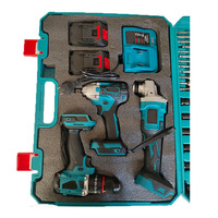 Nouvelle clé électrique de meuleuse d'angle de perceuse à percussion au lithium-ion 18V sans brosse de qualité industrielle et ensemble d'outils électriques de batterie OEM 2.6AH