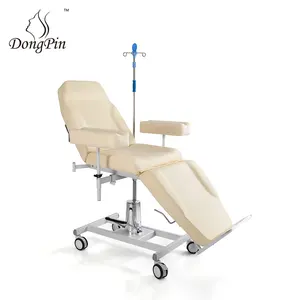 Mobile Dialysis Chair Medical Blood Donation Chairs Manual With Lockable Casters