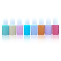 Flacon compte-gouttes givré couleur macaron huile essentielle bouteille en verre stock 30ml emballage