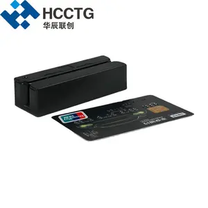 Mini lecteur de carte à bande magnétique USB portable 1MM à deux têtes 3 pistes HCC750D