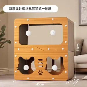 Casa para Gatos Moderna, Rectangular y Vertical, de Papel de Doble Capa, Resistente a los Arañazos y al Desgaste - Product Image 2