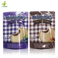 Sachets d'emballage alimentaire en plastique personnalisés avec logo imprimé, scellés au dos, type oreiller, pour biscuits, gâteaux et snacks