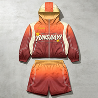 Ensemble de survêtement en nylon personnalisé pour homme, vêtements de sport légers, veste zippée intégrale, short assorti, ensemble deux pièces