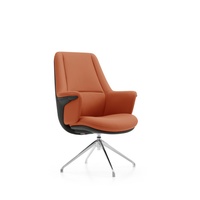 Chaise de bureau ergonomique moderne réglable en cuir PU avec cadre en aluminium, accoudoirs fixes, appui-tête et soutien lombaire pour ordinateur de bureau