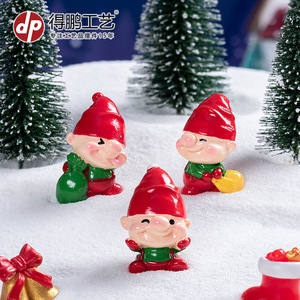 Dp Christmas Elf Figurines Resin Mini <b>Dolls</b> Indoor Decorations For Desktop And Car - Product Image 5