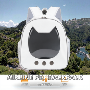 Toptan Havayolu Onaylı PU Fermuarlı Sağlam Çevre Dostu Moda Açık Hava Evcil Hayvan Sırt Çantası Nefes Alabilen Taşınabilir Kedi Taşıma Çantası - Product Image 2