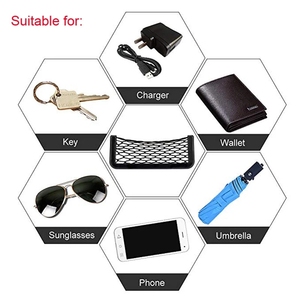 Bolsa <span class=keywords><strong>de</strong></span> red Universal para coche, Organizador <span class=keywords><strong>de</strong></span> bolsillo <span class=keywords><strong>de</strong></span> almacenamiento <span class=keywords><strong>de</strong></span> teléfono, red <span class=keywords><strong>de</strong></span> malla para puerta <span class=keywords><strong>de</strong></span> coche, bolsillo para billetera, llaves y más - Product Image 5