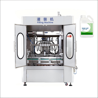 Machine de remplissage automatique de savon liquide, 8 buses, 1000 ml, contrôlée par PLC, à entraînement électrique, pour bouteilles en plastique, barils métalliques, tubes