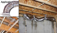 Système HVAC, conduit flexible ignifuge isolé, conduit de ventilation
