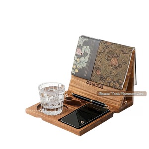 Wooden Folding Reading Tray With Cup Holder And <b>Phone</b> Slot For Home Leisure Use - Product Image 5