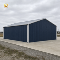 Atelier préfabriqué en structure métallique à installation facile, prêt pour l'énergie solaire, kits de stockage métalliques résistants aux intempéries, garage