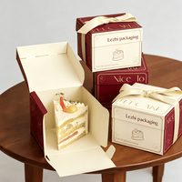 Boîte à gâteau carrée personnalisée avec logo, écologique, recyclable, en carton alimentaire
