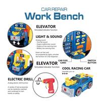 Banc de travail de réparation, ensemble d'outils ménagers, jouets, table d'outillage en plastique pour enfants avec son et lumière