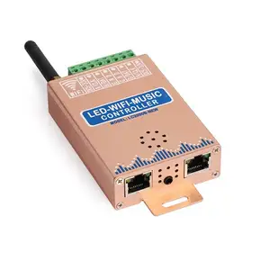 Model: LC2000B; Led WIFI-SPI Muziek Controlller; DC7-24V Input; 2048 Pixel * 2CH Uitgang; alleen Ondersteunt Android App