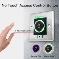 Keysecurity K-K2 12V-24V NO NC COM Bouton de sortie sans contact à capteur infrarouge pour contrôle d'accès et déverrouillage de porte IP23