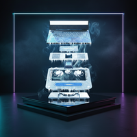 Base de Refrigeración para Portátil con Doble Ventilador, Enfriador de Aire, Soporte para Portátil para Oficina y Esports