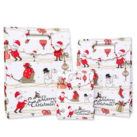 Sac en papier de luxe personnalisé avec fenêtre, recyclable, à prix abordable, pour cadeaux de Noël, avec logo sur mesure