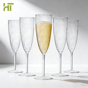 6Oz Clear Plastic <strong>Champagne</strong> <strong>Flute</strong> Glasses Hard Disposable Ldeal for Party Wedding Toasting Drinking New Years Eve Party Supplies - Product Image 3