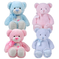 OEM ODM Jouets en peluche doux et mignons de 20 cm et 25 cm, animaux en peluche personnalisés avec logo, gris, bleu, marron, ours en peluche pour enfants