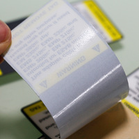 Autocollant en PVC personnalisé durable, autocollant d'avertissement et étiquette d'emballage d'instructions du produit pour affichage électronique