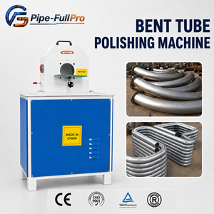 Machine de polissage de tubes courbés pour l'acier inoxydable, l'aluminium, le cuivre, le meulage et le polissage des tubes courbés, l'élimination de la rouille, les tubes ronds et carrés - Product Image 1