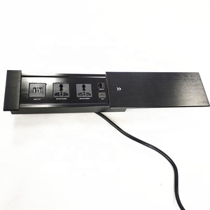 Universal Plug Sliding Open Desktop Power <strong>Socket</strong> with USB Port /electrical Sliding <strong>Cover</strong> Power <strong>Socket</strong> Box Tabletop <strong>Socket</strong> 16A CE - Product Image 4