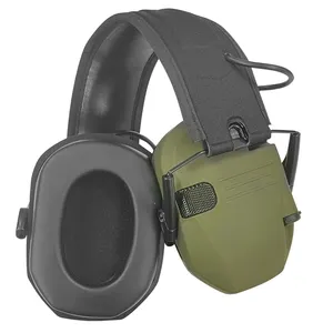 Protetor auditivo de tiro, 4 microfones com captador, protetor eletrônico para orelhas, fones de ouvido tático para tiro, fones de ouvido de tiro