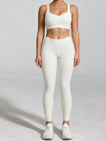 Set Bra dan Legging Wanita Merek Sama, Bahan Ultra Elastis, Bernapas, Lembut Seperti Mentega, Set Yoga Align