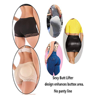 Sexy culotte noire, pour femme, rehausseur de fesses, rembourré, contrôle, à la hanche, petit garçon
