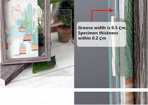 HOT Frame Iron Picture With Wooden Double-Sided Hanging and Glass Vase for Home Tabletop <b>Decoration</b> - Product Image 3