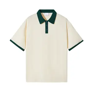 Футболка-поло контрастного цвета на заказ, однотонная трикотажная мужская рубашка-поло для гольфа, Высококачественная хлопковая Футболка-поло для мужчин