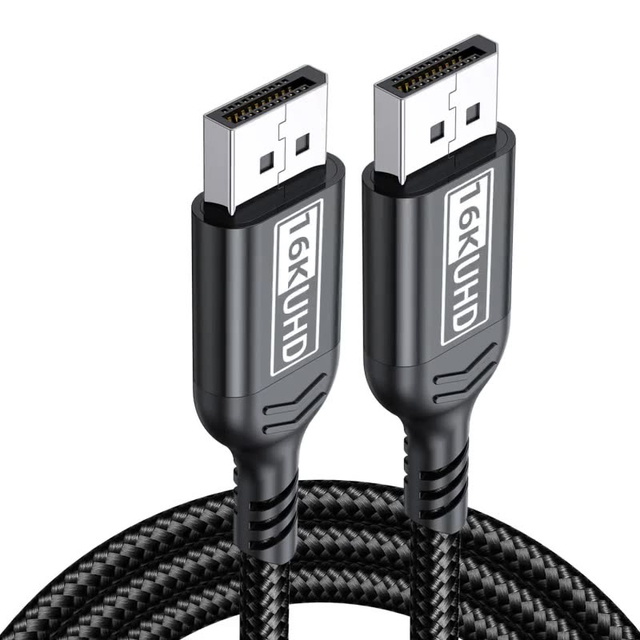 Factory DisplayPort 2.1 Cable 16K DP 8K 120Hz 4K 240Hz 80Gbps HDR Video Audio Displayport Cable for Laptop TV Gaming Monitor