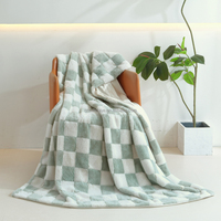 Couverture pliable douce et moelleuse en polaire FY, 40x50 pouces, légère, colorée, chaude et confortable pour lit et canapé, disponible en tailles 60x80 (Vert)
