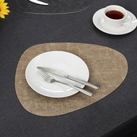 Tangwind, sets de table rectangulaires en cuir PU pour restaurant, design contemporain, écologiques, imprimés sur mesure avec logo
