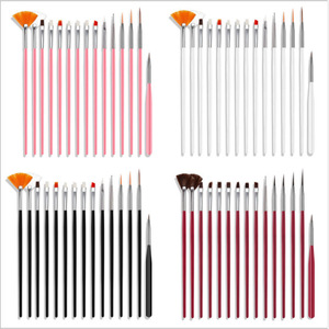 Juego de <span class=keywords><strong>pinceles</strong></span> de nailon <span class=keywords><strong>para</strong></span> manicura francesa, 15 unidades - Product Image 1
