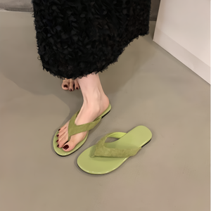 Sandalias planas con estampado de leopardo y correa en el tobillo para mujer, zapatos de verano 2025, chanclas de playa para exteriores, sandalias rojas - Product Image 4