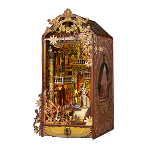 Escena de Librería Vintage Egipcia de Madera para Armar, Miniatura 3D de Casa de Muñecas, Decoración para Estante, Regalo de Cumpleaños - Product Image 2