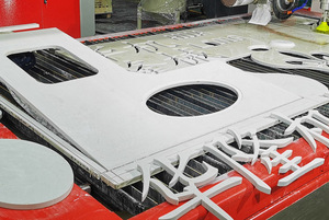 <span class=keywords><strong>Machine</strong></span> de découpe de pierre à jet d'eau CNC à 5 axes, pont de coupe automatique pour comptoir en marbre et quartz, Hualong Machinery - Product Image 3