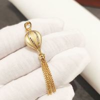 Or jaune 18 carats Au750 Pendentifs en or 18 carats Bijoux de charme de lanterne en or 18 carats Pendentifs d'éléments chinois