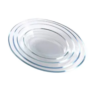 Borosilicate pie prato de cozimento, 8 polegadas, pizza pratos de vidro